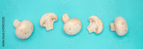 Champignon mushrooms,Mushroom pieces,Close-up