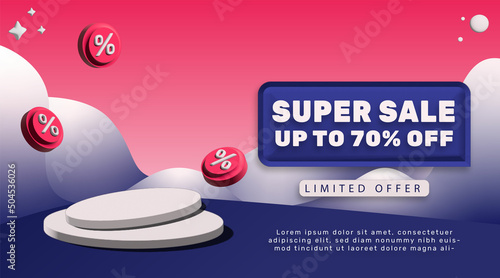 Super sale background podium product display