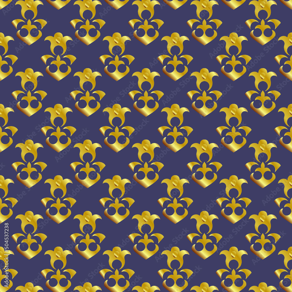 Seamless pattern golden shade in islamic style. Vector background 