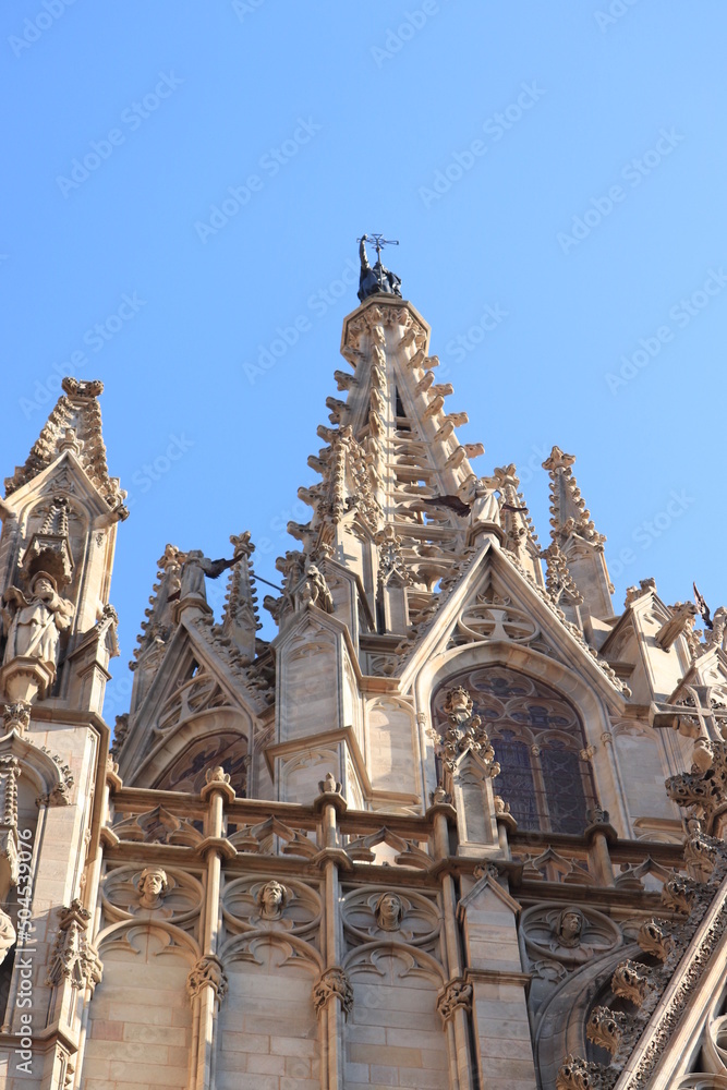 Barcelona, Spain - september 29th, 2019: Gothic Cathedral Barcelona