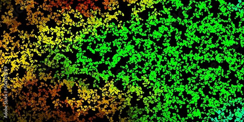 Dark multicolor vector background with random forms.