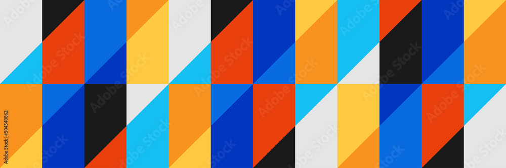 Minimal geometric design banner background, vector template