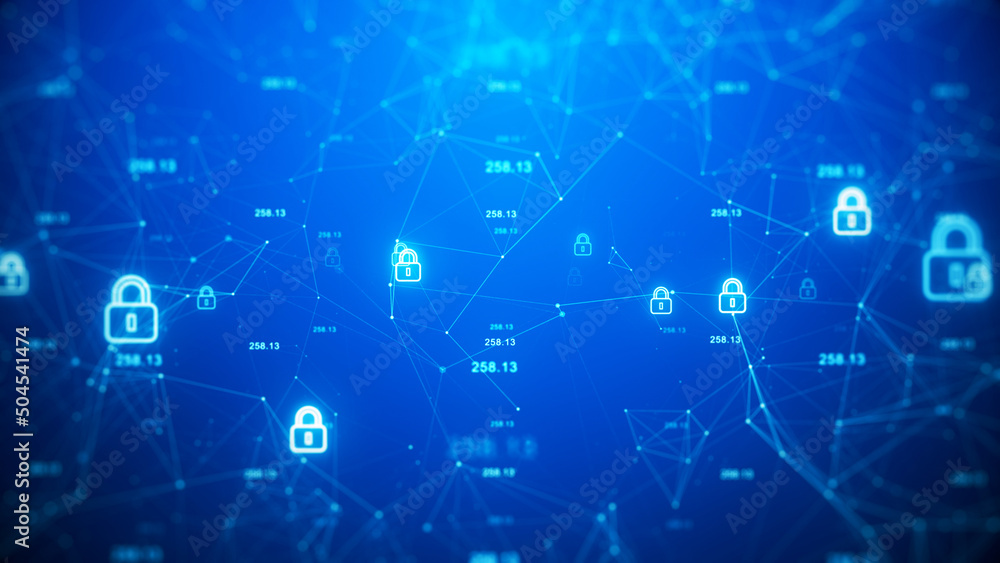 Obraz premium Security connect network background.