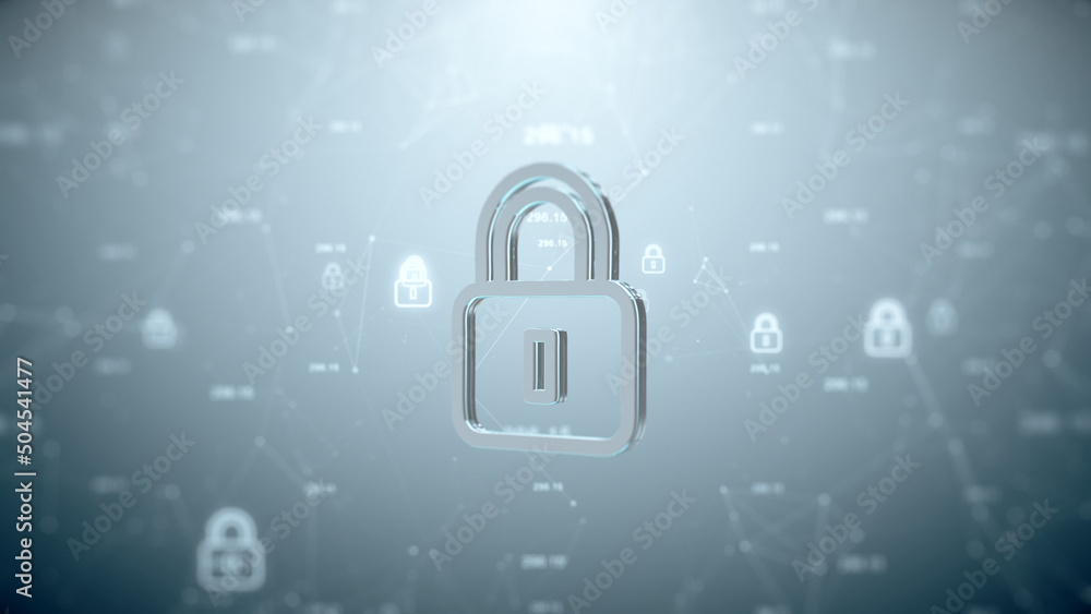 security lock on digital background security lock on digital background