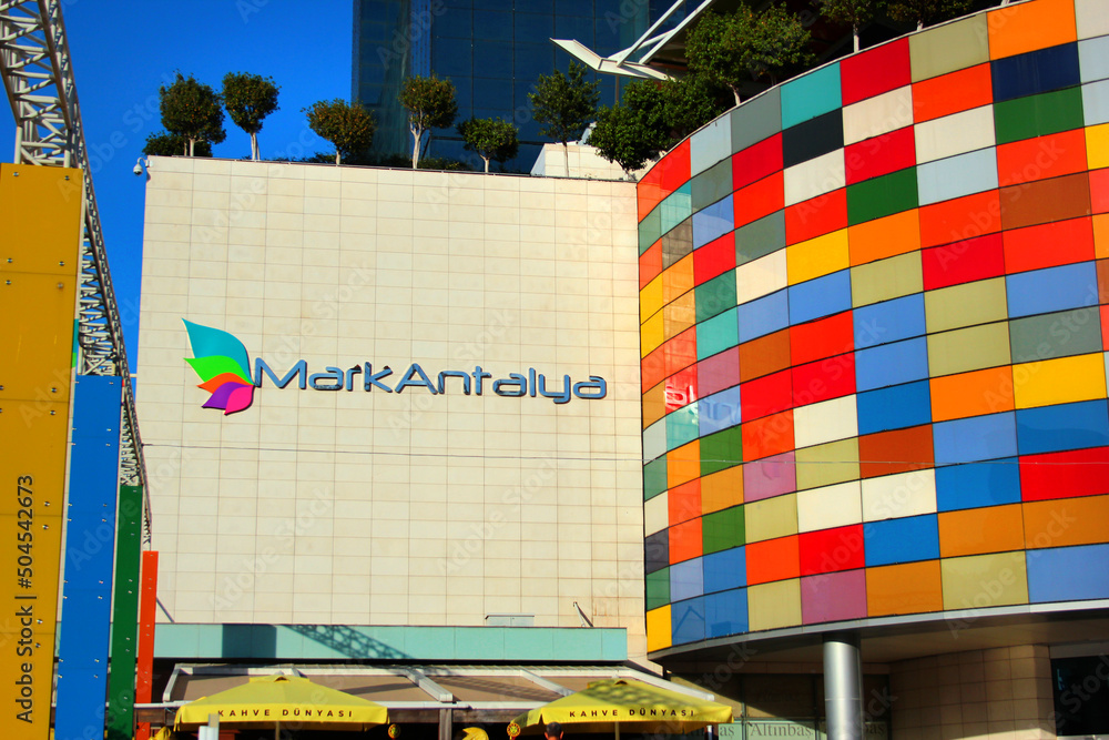 Antalya, Turkey - May 13, 2022: Mark Antalya shopping mall, a popular  meeting place for locals and visitors in the heart of Antalya. Stock Photo  | Adobe Stock
