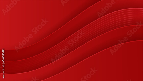 Abstract red background with stripes and space for text.