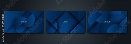 3D abstract dark blue background with dots pattern vector design, technology theme, dimensional dotted flow in perspective, big data, nanotechnology