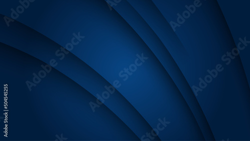 Blue triangles layer geometric with blue light effect on dark blue background with space for your text.