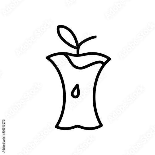Jabłko , ogryzek jabłka - symbol wektorowy