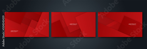 Canvas-taulu Abstract striped graphic red and black color background vector