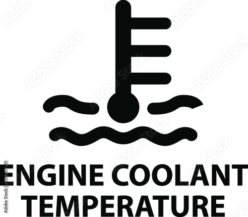 Vector isolated car dashboard icon with description