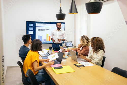 Business people in a meeting at the office photo