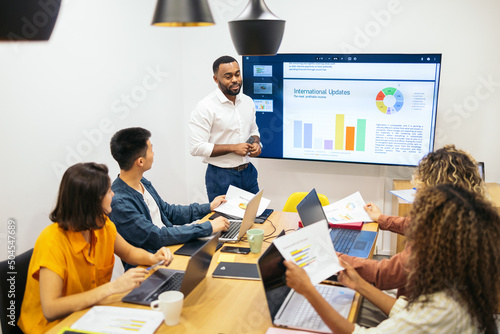 Business people in a meeting at the office photo