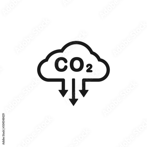 co2 emissions. Carbon dioxide reduction. Vector illustration