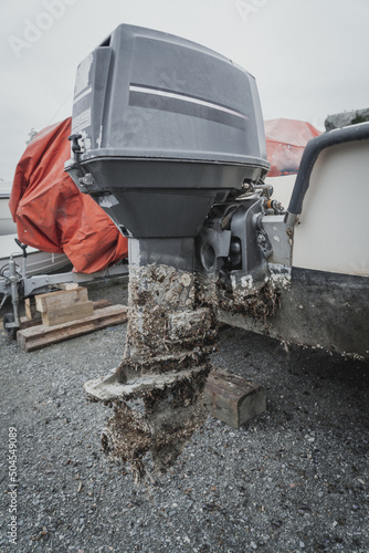 Barnacle outboard engine.