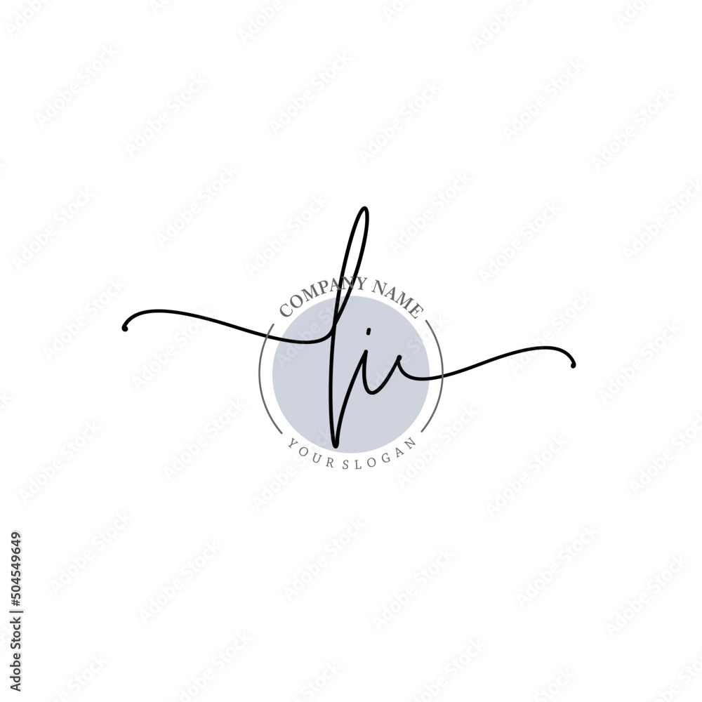 Obraz premium LI signature logo template vector