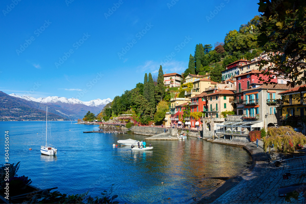 Varenna. Picturesque and traditional village, located on the eastern shore of Lake Como, Lombardy, Italy.