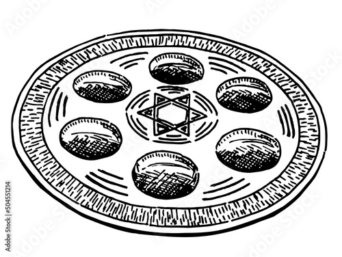 Passover Seder plate sketch. The Passover Seder plate is a special plate containing symbolic foods eaten or displayed at the Passover Seder. Symbolic foods. Six ritual items.