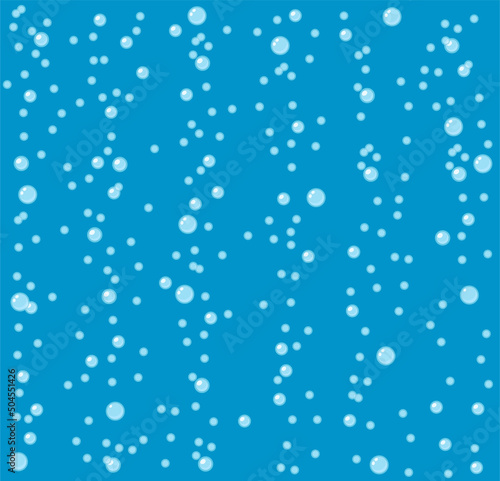 Abstract background blue bubbles composition set. Ocean water texture. Water boiling icons, foam circles effervescent compositions, cleaning signs. Cleaning detergent, shower gel or shampoo