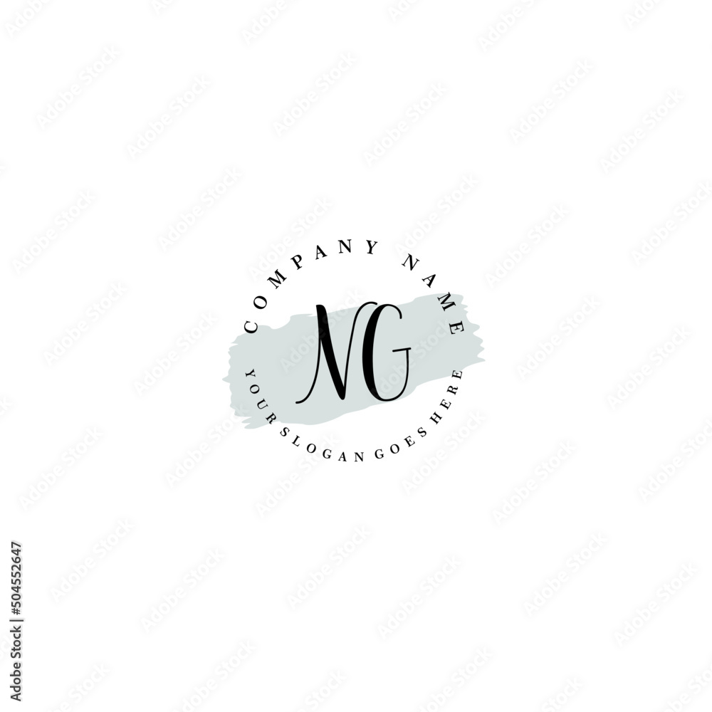 NG Beauty vector initial logo NG Beauty vector initial logo