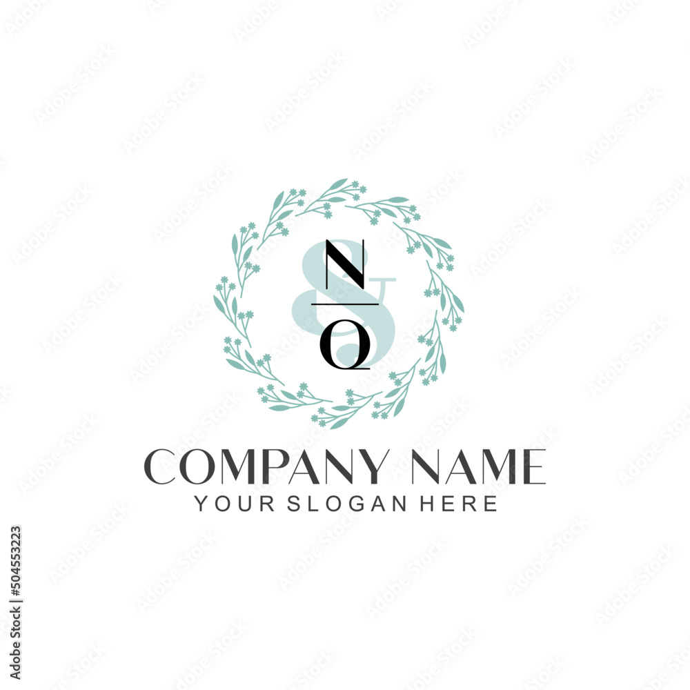 NQ Beauty vector initial logo NQ Beauty vector initial logo