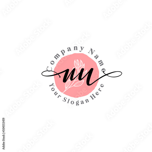 NU signature logo template vector