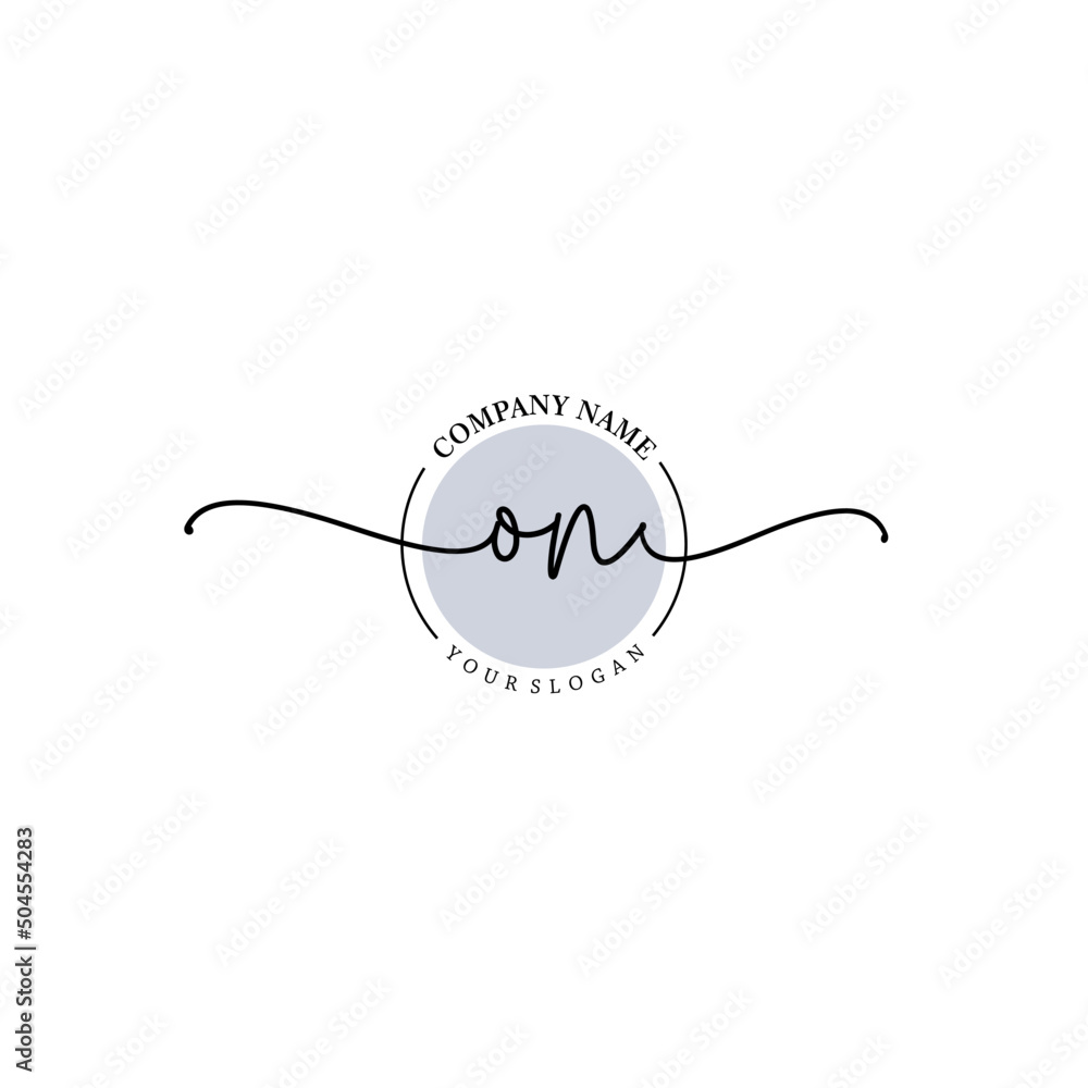 Obraz premium ON signature logo template vector