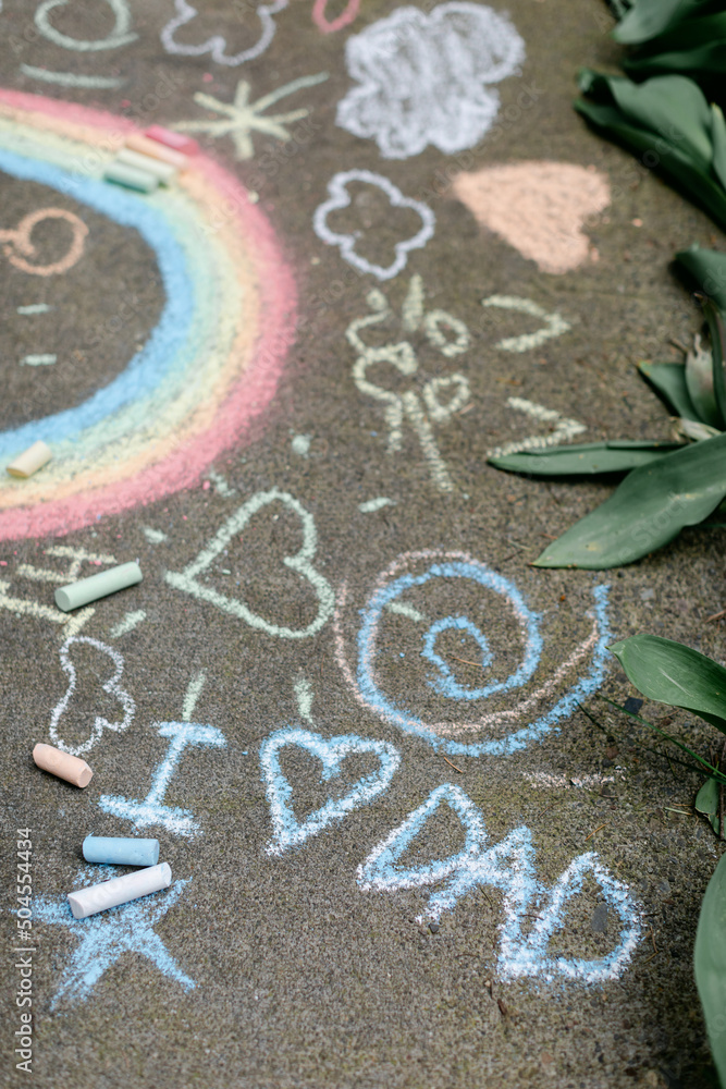 Father's Day Chalk Art Stock Photo Adobe Stock