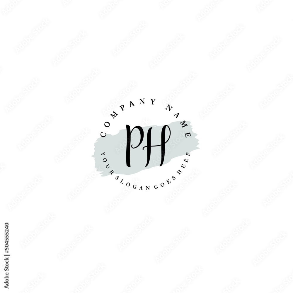 PH Beauty vector initial logo