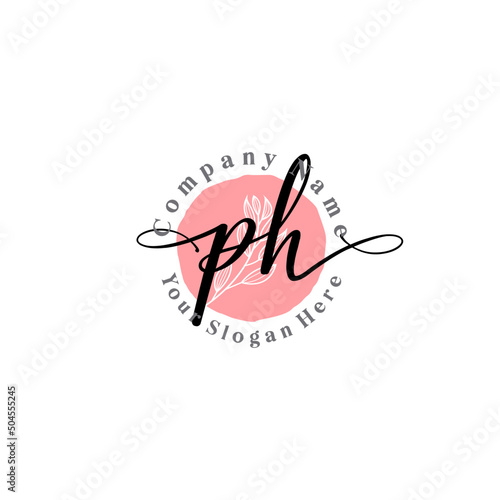 PH signature logo template vector