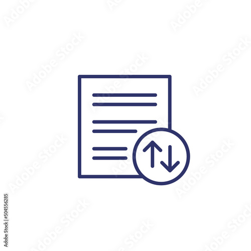 case priority icon on white, line design