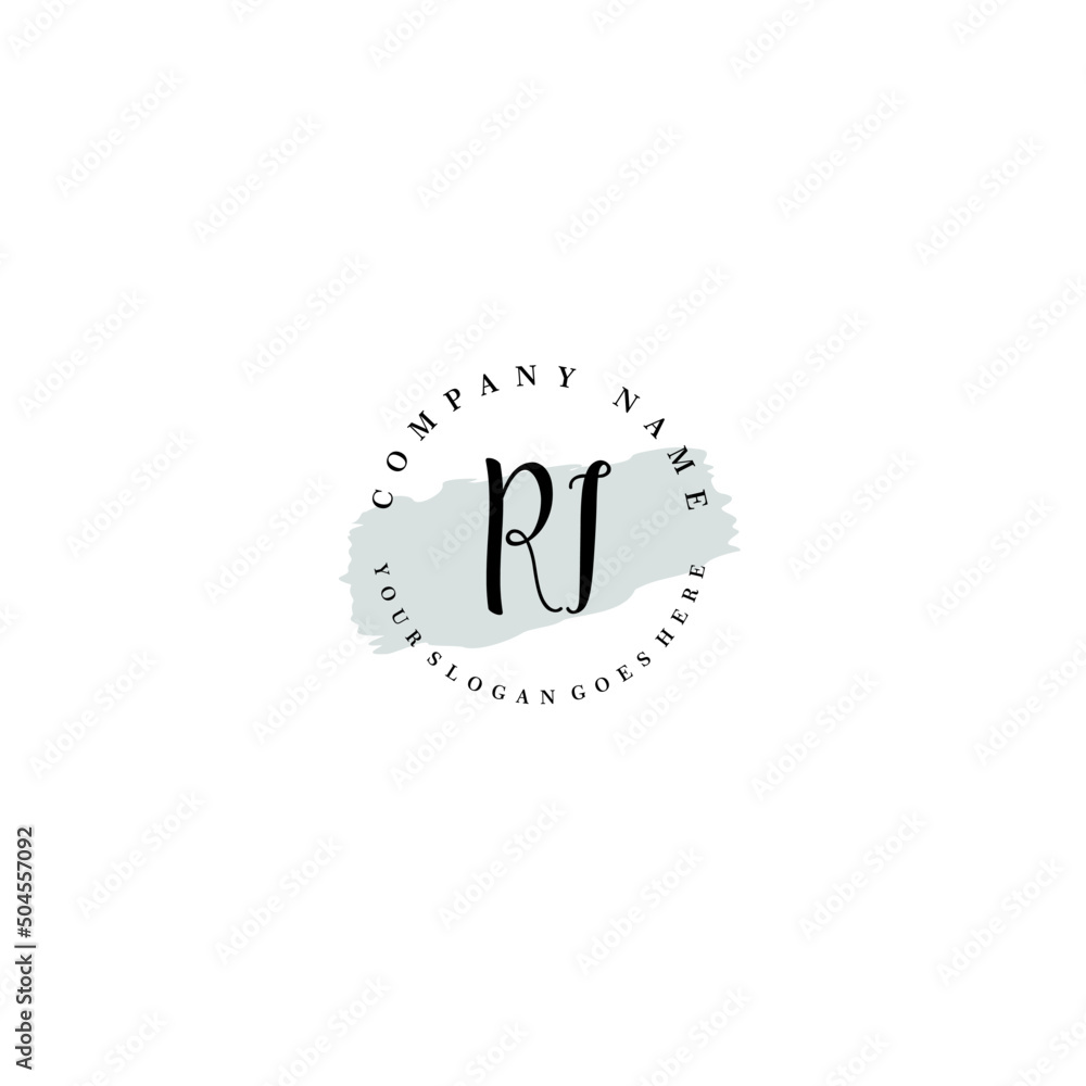 RI Beauty vector initial logo RI Beauty vector initial logo