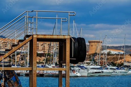 The marina of the town of El Campello in Alicante, Spain photo