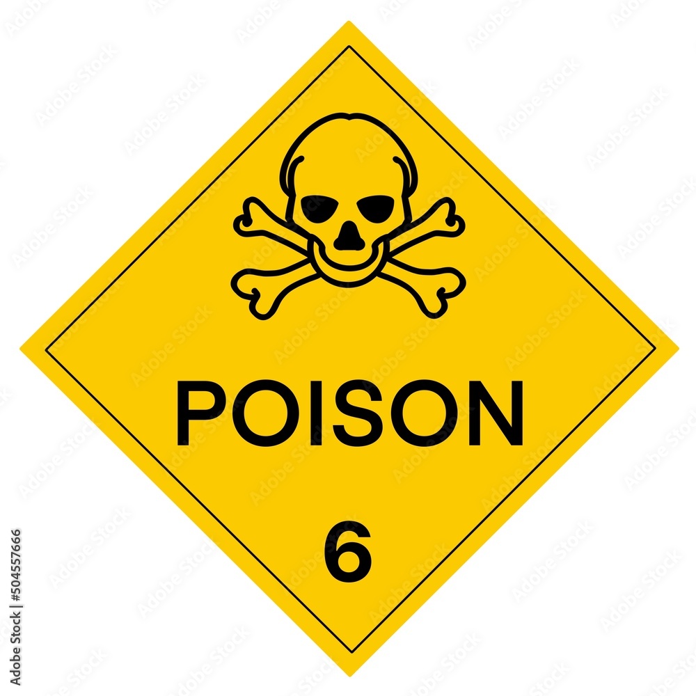 Toxic symbol is used to warn of hazards Toxic symbol is used to warn of hazards