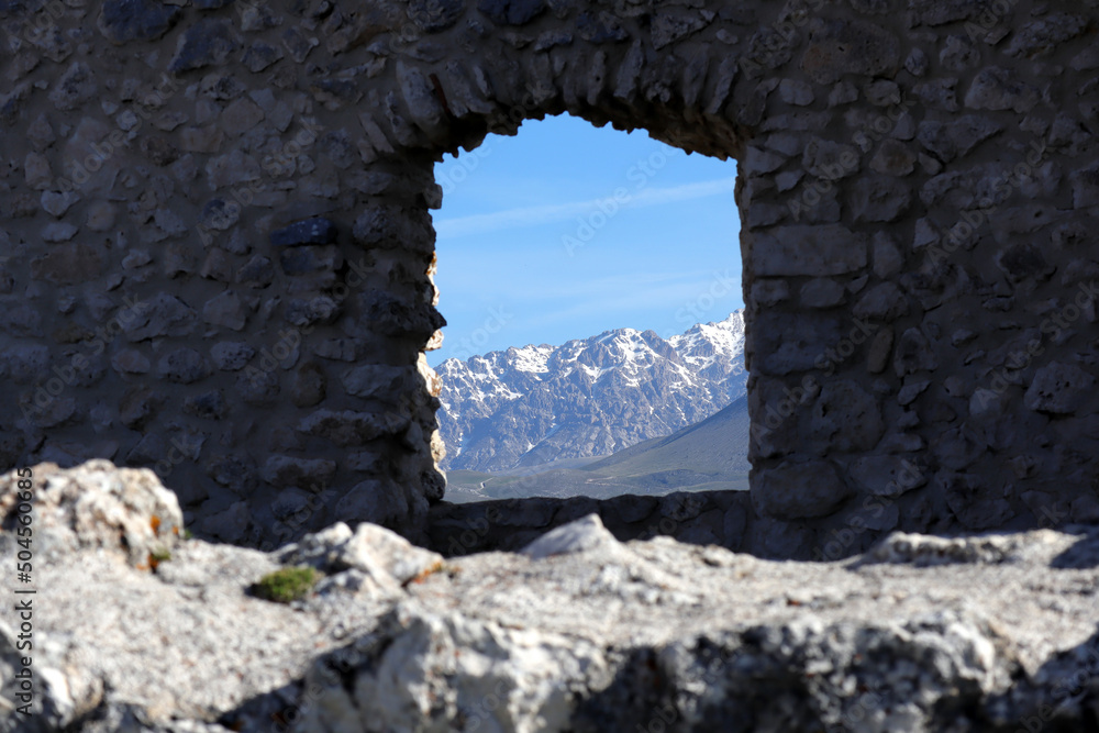 Apennines view from the castle of Rocca Calascio, located within the Gran Sasso National Park, Abruzzo – Italy