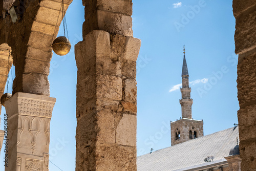 The Umayyad Mosque, also known as the Great Mosque of Damascus photo