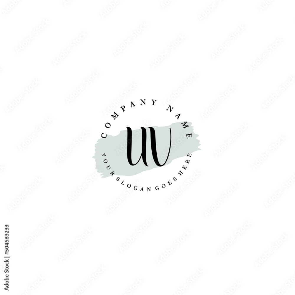 Fototapeta premium UV Beauty vector initial logo