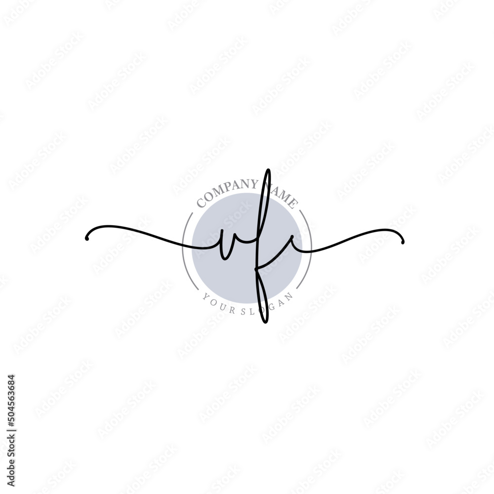 Obraz premium VF signature logo template vector