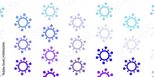 Light Pink, Blue vector texture with disease symbols.