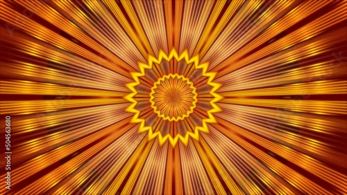 gold abstract background, stars and rays, loop