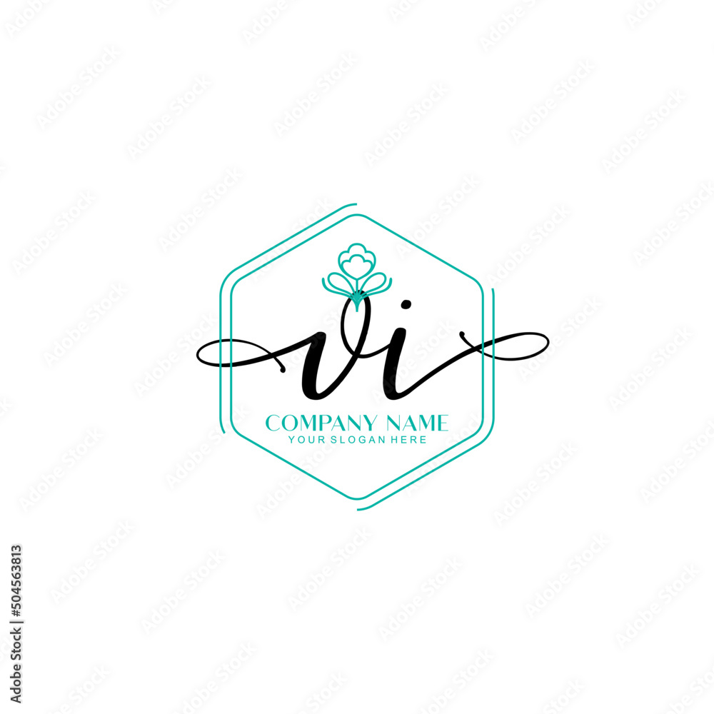 VI signature logo template vector VI signature logo template vector