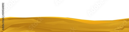 Rocky landscape. Seamless illustration Sharp stone cliffs. View of an uninhabited planet. Desert during day. Isolated on white background. Horizontal illustration. Vector
