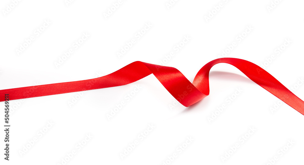 Red ribbons isolated on white background Red ribbons isolated on white background