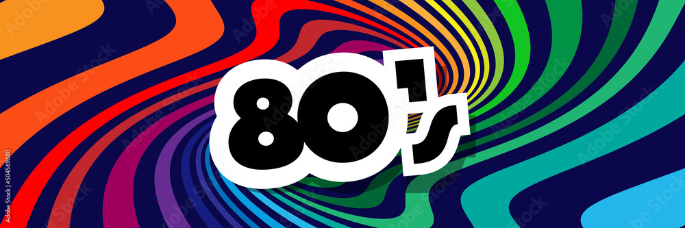 Obraz premium Eighties Banner 