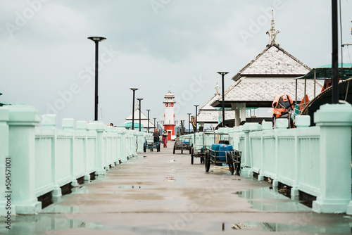 Tart ,THAILAND - may 01 :On May 01,2021, View of Thammachat Pier, Trat Province . photo