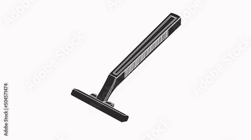Razor Icon. Vector isolated black and white illustration of a razor blade
