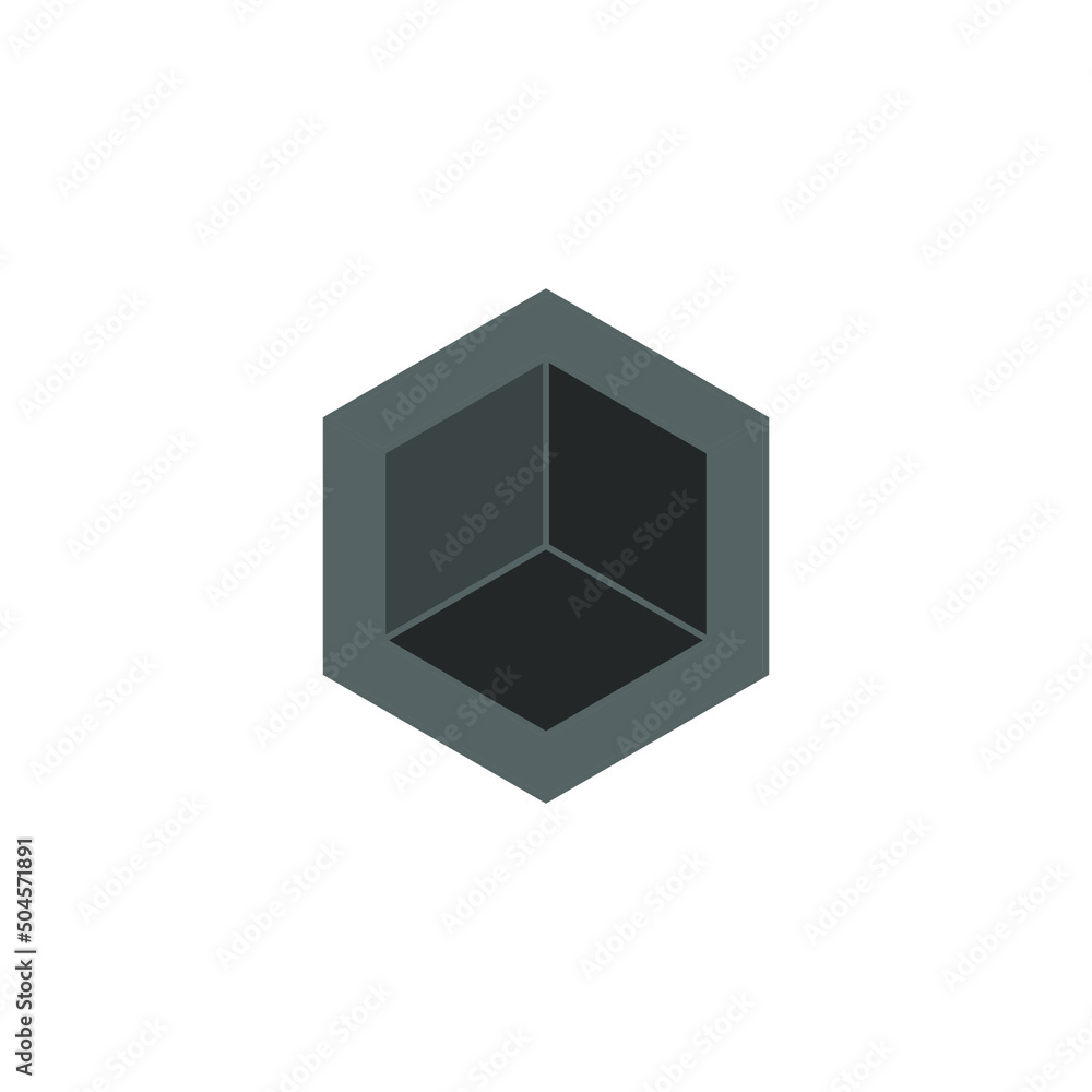 3D cube logo design vector. Cube design element vector 3D cube logo design vector. Cube design element vector
