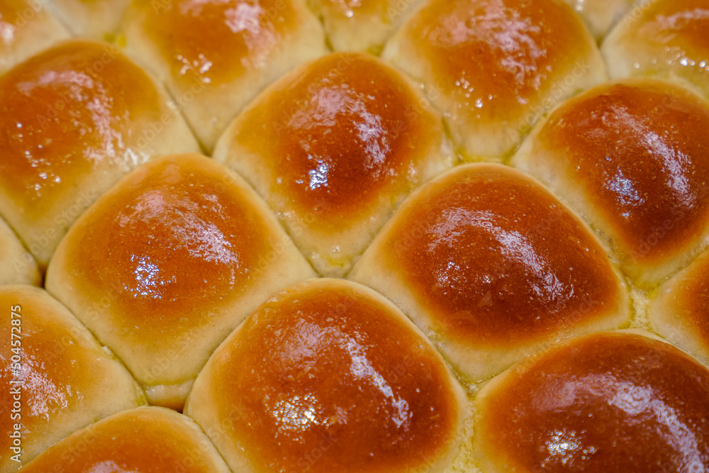 Chigiri milk bread or bubbles bread, pull apart Hokkaido soft milk bread. Soft and fluffy Japanese bread with bubbles shape Chigiri milk bread or bubbles bread, pull apart Hokkaido soft milk bread. Soft and fluffy Japanese bread with bubbles shape