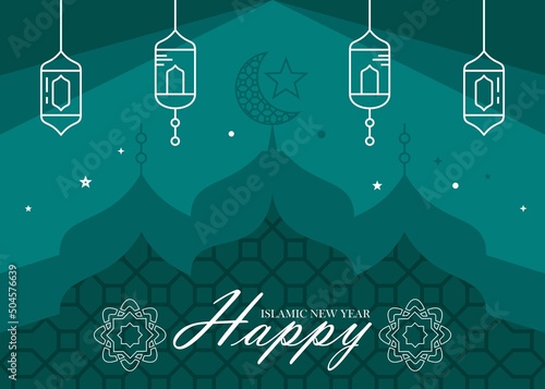 Wallpaper Mural Happy islamic new year celebration design Torontodigital.ca