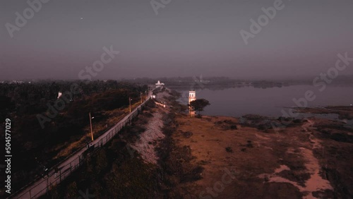 Beautiful Water Reservoir And Scenic Nature Lake from Aerial Perspective 4K photo